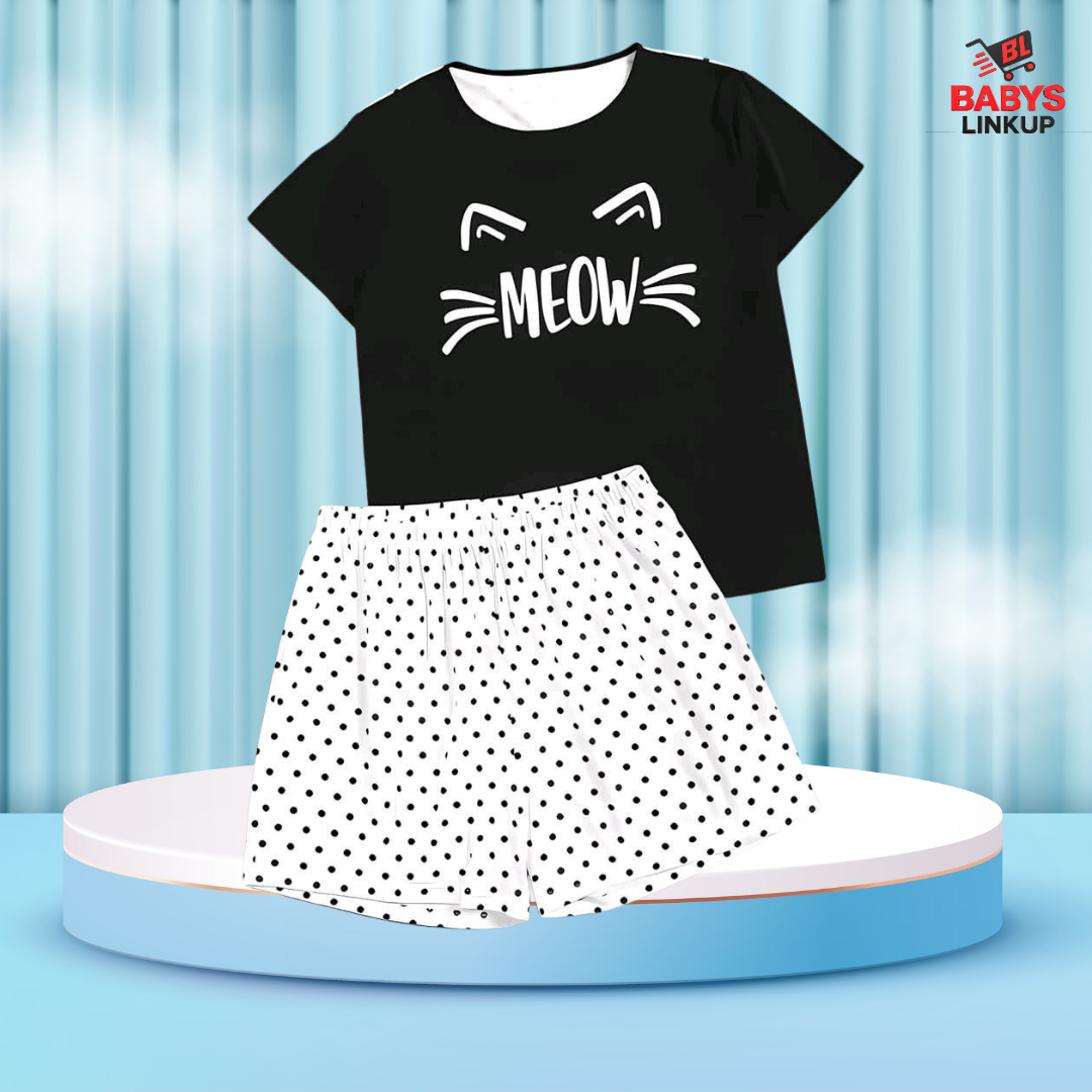 MEW Printed T-Shirt Set | Soft Cotton | Hit for Summer – (6M – 6 Years) Baby's LinkUp