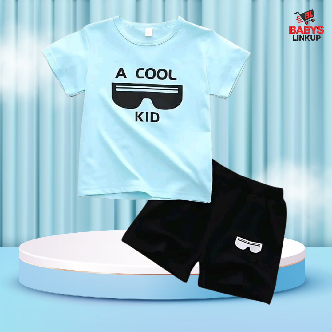 A Cool KID Printed T-Shirt Set | Soft Cotton | Hit for Summer (6 M– 6 Years)