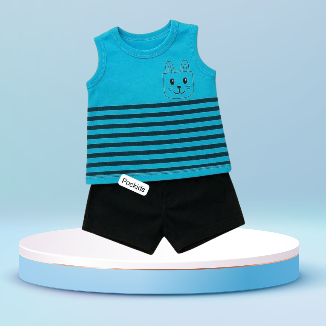 Strep printed T-Shirt Set | Soft Cotton | Hit for Summer