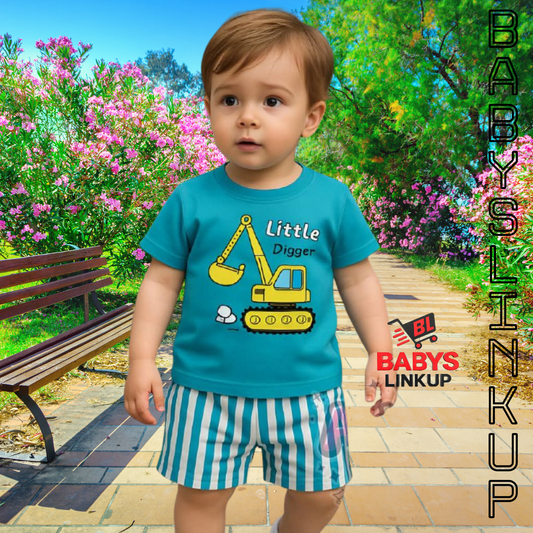 Gigger Printed T-Shirt Set | Soft Cotton | Hit for Summer (6 M– 6 Years)