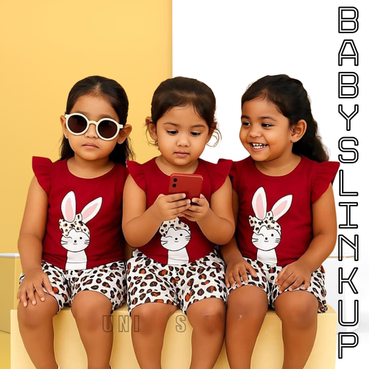 Top & Shorts Set printed T-Shirt Set | Soft Cotton | Hit for Summer (6 M– 6 Years)