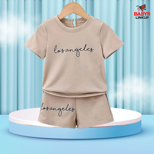 Lose Angle  Printed T-Shirt Set | Soft Cotton | Hit for Summer – (6M – 6 Years) Baby's LinkUp