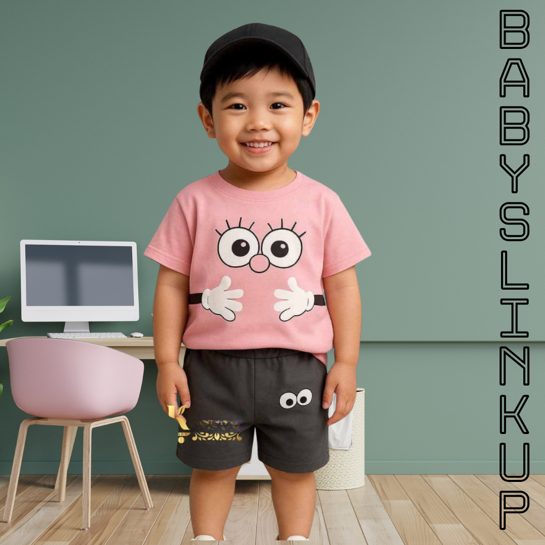 Eye  Printed T-Shirt Set | Soft Cotton | Hit for Summer – (6M – 6 Years) Baby's LinkUp