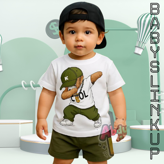 Man Cap  Printed T-Shirt Set | Soft Cotton | Hit for Summer – (6M – 6 Years) Baby's LinkUp