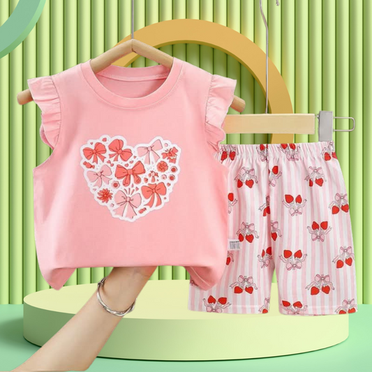 Love Printed  T-Shirt Set | Soft Cotton | Hit for Summer   (6 M– 6 Years)