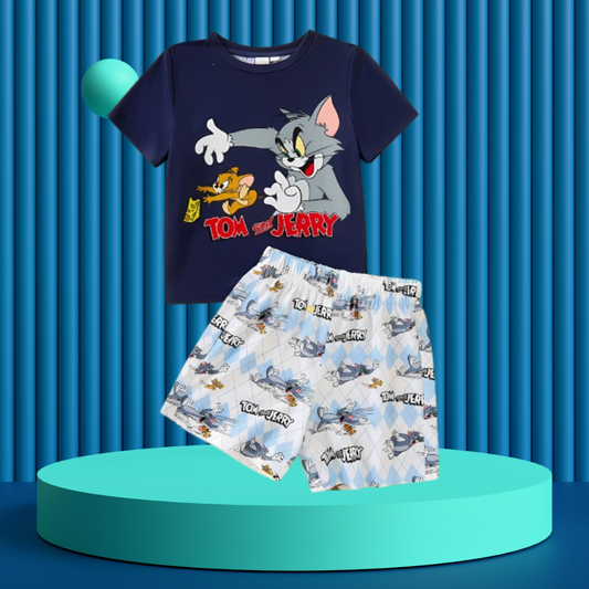 Tom and jerry  Printed  T-Shirt Set | Soft Cotton | Hit for Summer   (6 M– 6 Years)